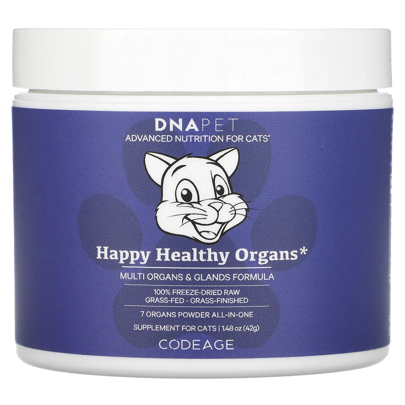 Codeage, DNA Pet, Happy Healthy Organs, For Cats, 1.48 oz (42 g)