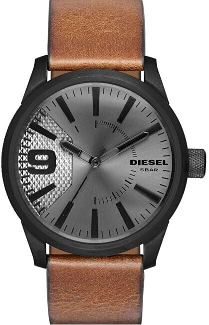 Мужские наручные часы с коричневым кожаным ремешком  DZ1764 Diesel