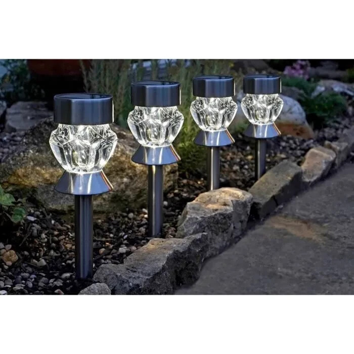 Kristallglas -Tag oder Sonnenlampe, 4 -Set von 4