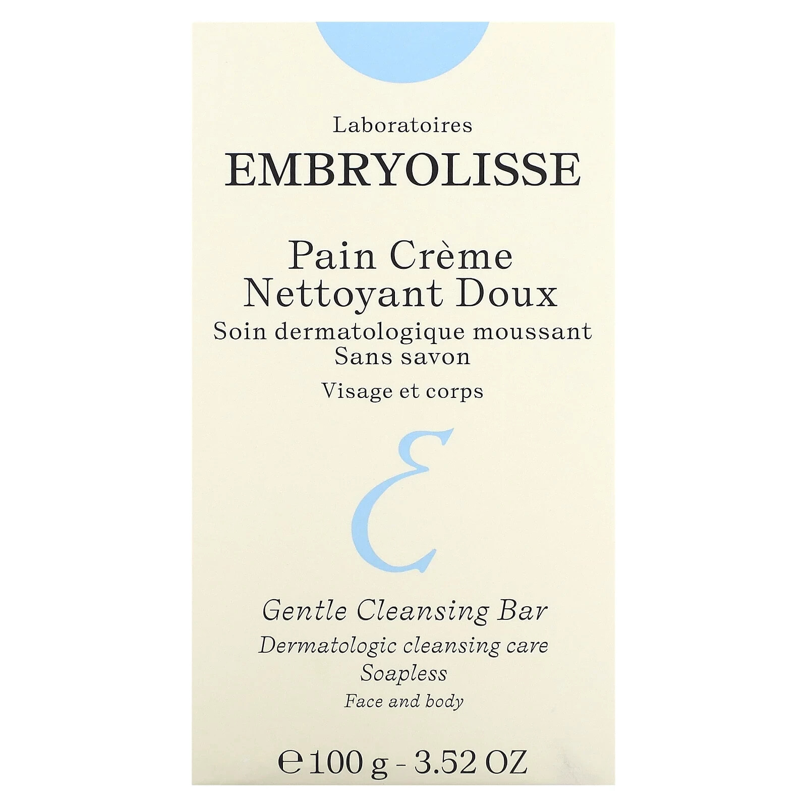 Embryolisse, мыло для нежного очищения, 100 г (3,52 унции)