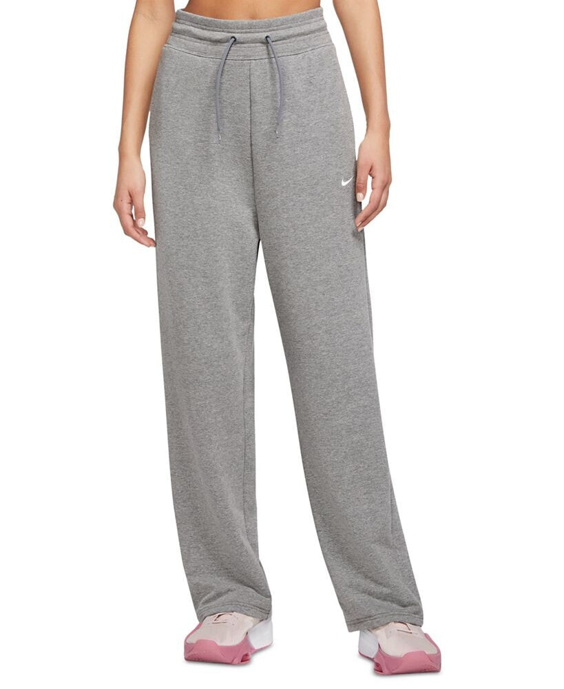 Nike women's Dri-FIT One French Terry High-Waisted Open-Hem Sweatpants