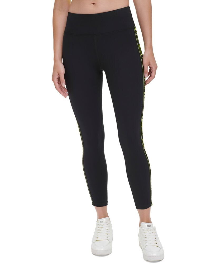 DKNY women's High-Waist Logo Tape Leggings Color: Zest/silver; Size: XL:  Buy Online in the UAE, Price from 401 EAD & Shipping to Dubai