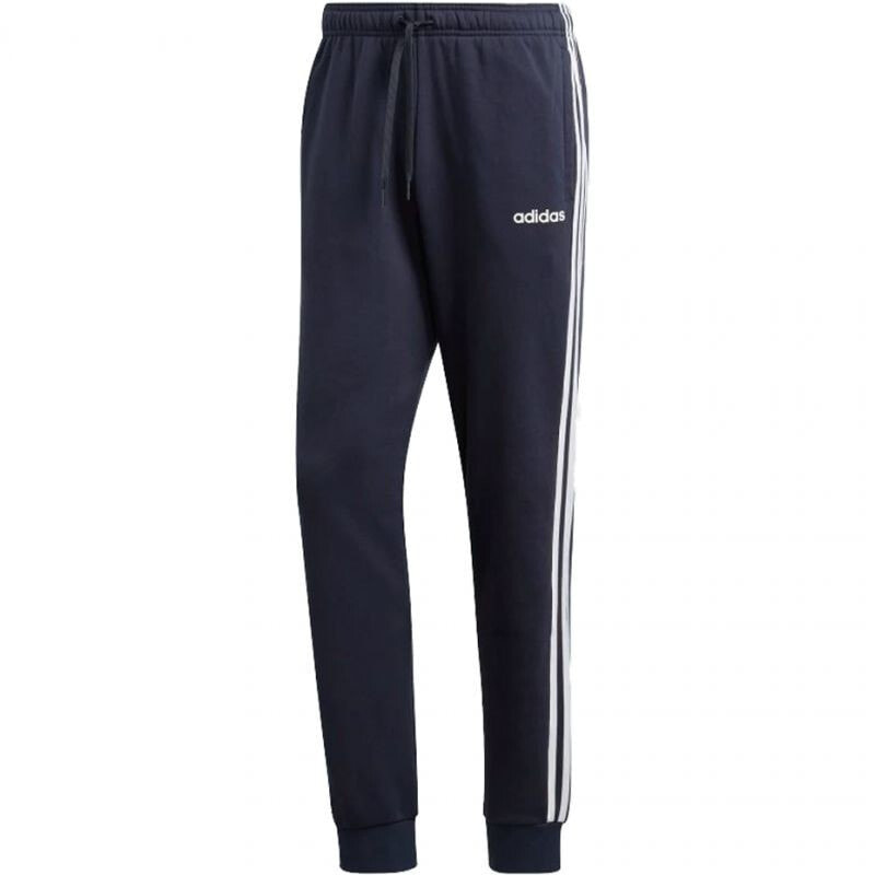 Мужские брюки спортивные синие зауженные летние трикотажные с лампасами на резинке джоггеры Adidas Essentials 3S T PNT FL M DU0497 pants