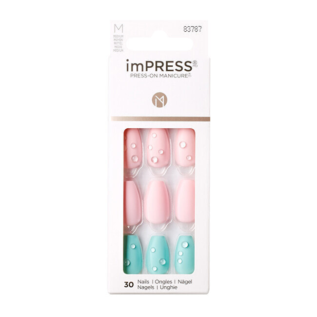 Товар для дизайна ногтей Kiss Self-adhesive nails imPRESS Nails Dew Drop 30 pcs