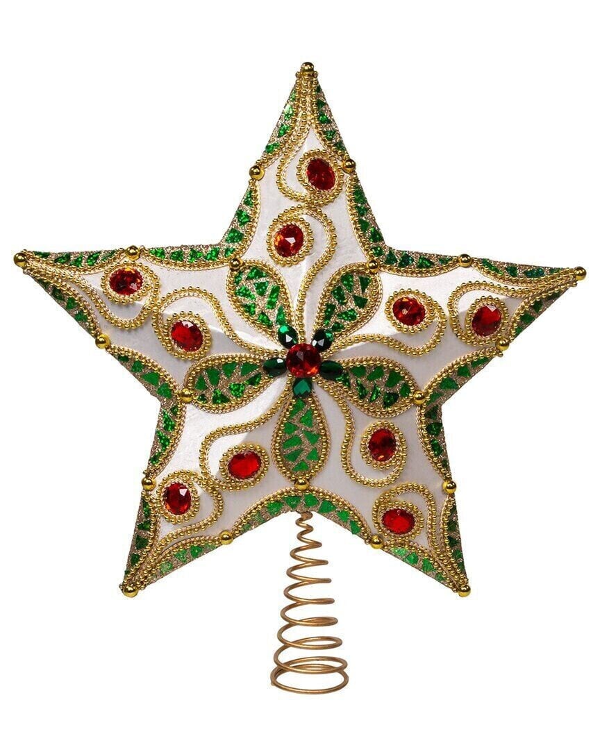 Kurt Adler 5In Noble Gems Songbirds On Branch Ornament Multicolor