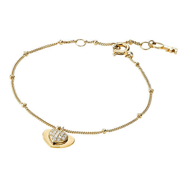 Romantic gold plated bracelet with heart MKC1118AN710