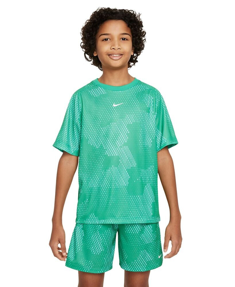 Nike big Boys Multi Dri-FIT Short-Sleeve Printed Top