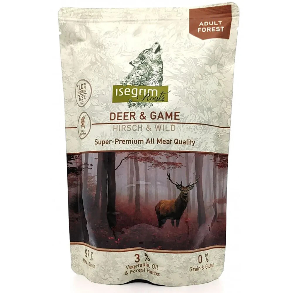 ISEGRIM Adult deer withgame wet dog food 410g