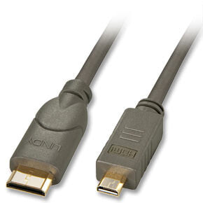 Lindy 0.5m HDMI HDMI кабель 0,5 m HDMI Type C (Mini) HDMI Тип D (Микро) Черный 41340