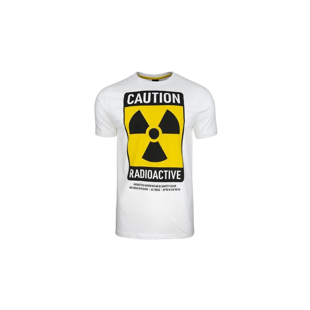 Мужская спортивная футболка белая с принтом Monotox Radioactive