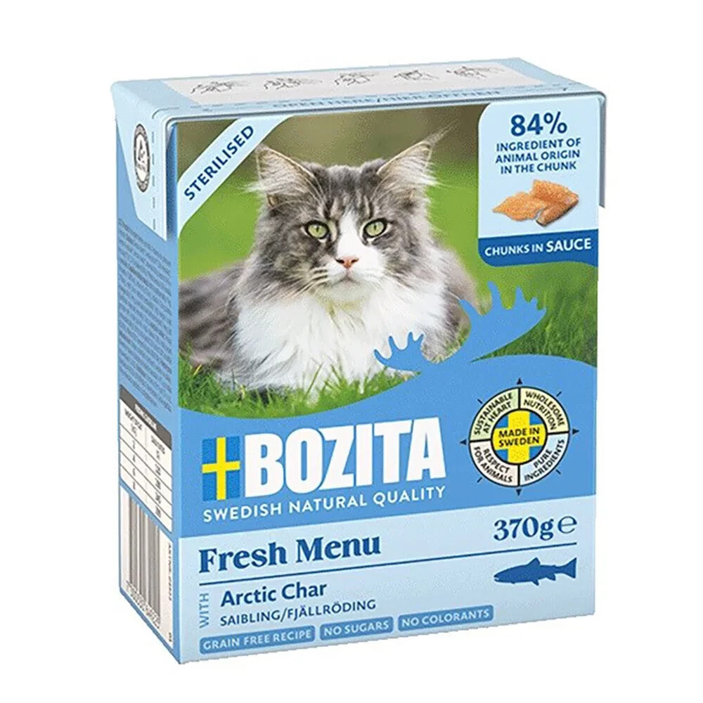 BOZITA Fresh menu sterilised arctic char wet dog food 370g