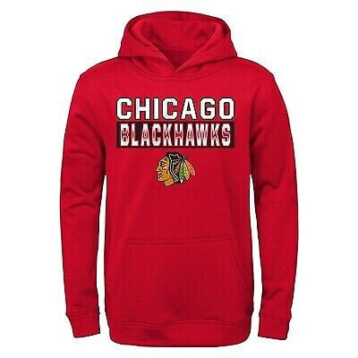 NHL Chicago Blackhawks Boys' Poly Fleece Hooded Sweatshirt - L