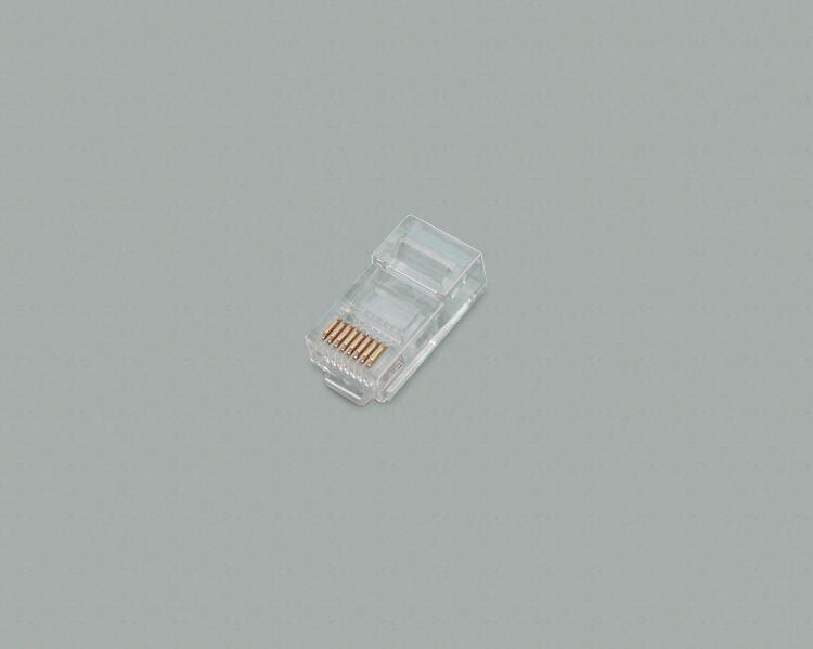 142141 - 4-pin 4P/4C (RJ10) - Transparent - Male - Straight - Plastic - Gold