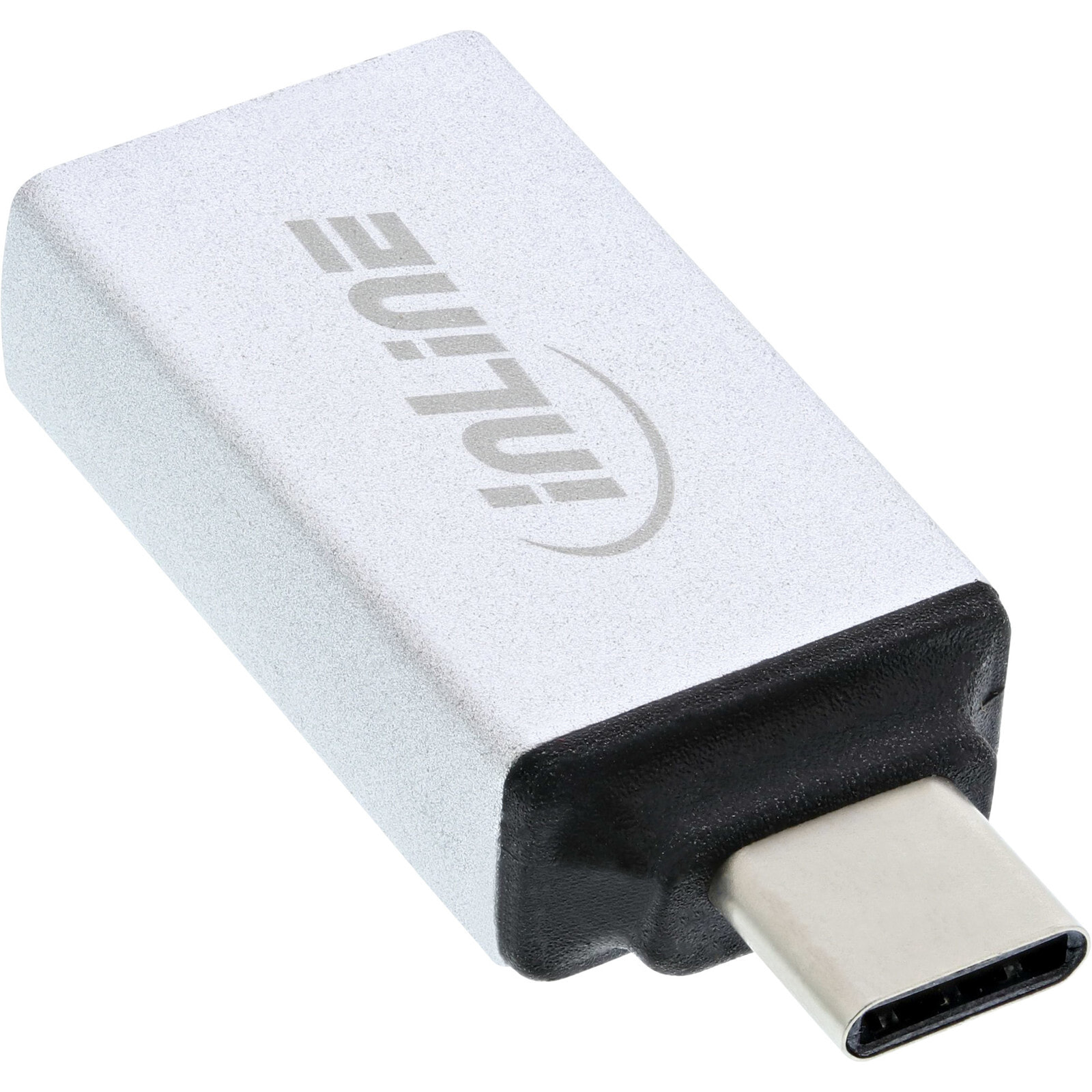 InLine 35801 кабельный разъем/переходник USB-C USB-A Серебристый
