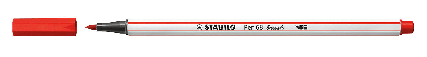 STABILO Pen 68 brush фломастер Средний Красный 1 шт 568/48