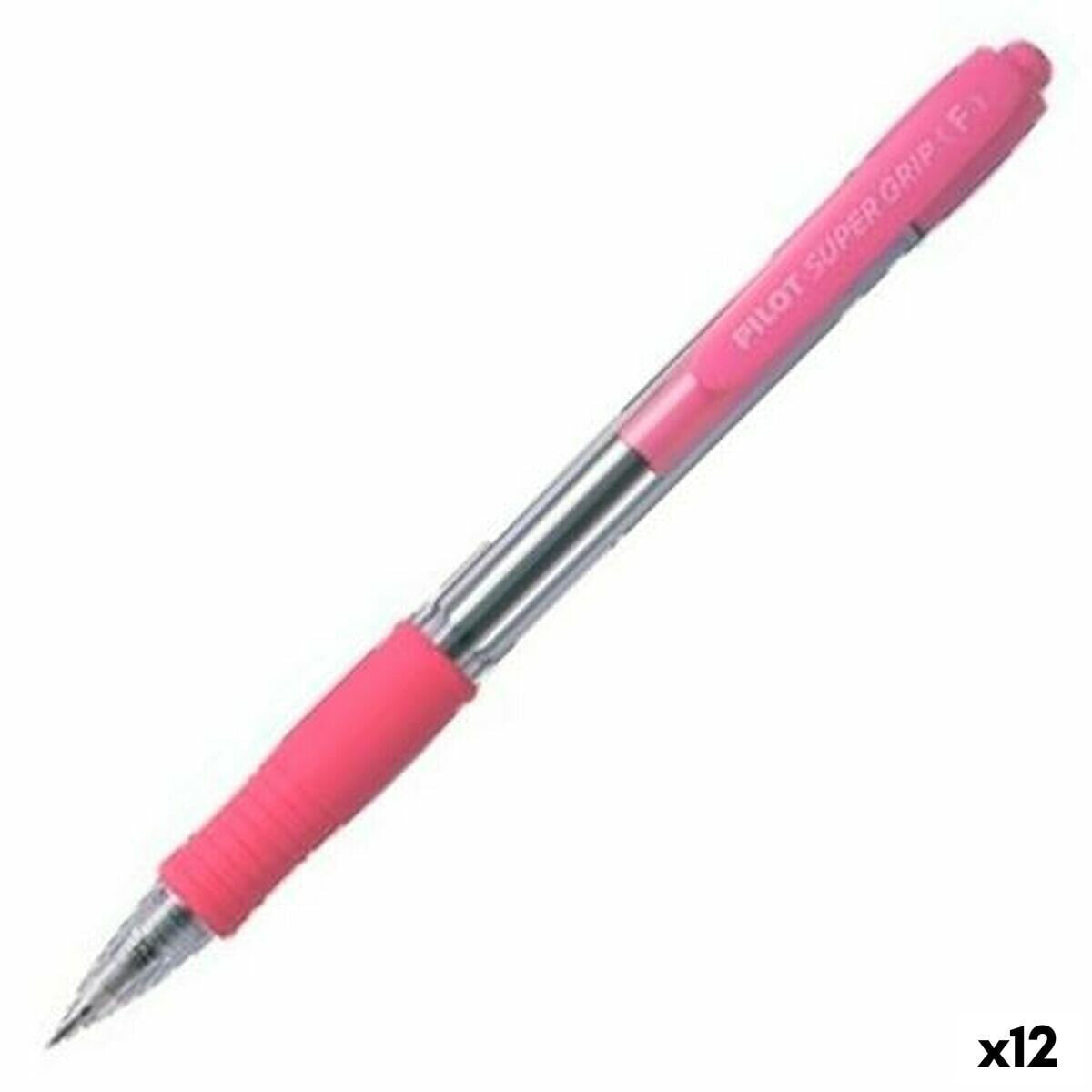 Pen Pilot Supergrip Pink 0,4 mm (12 Units)
