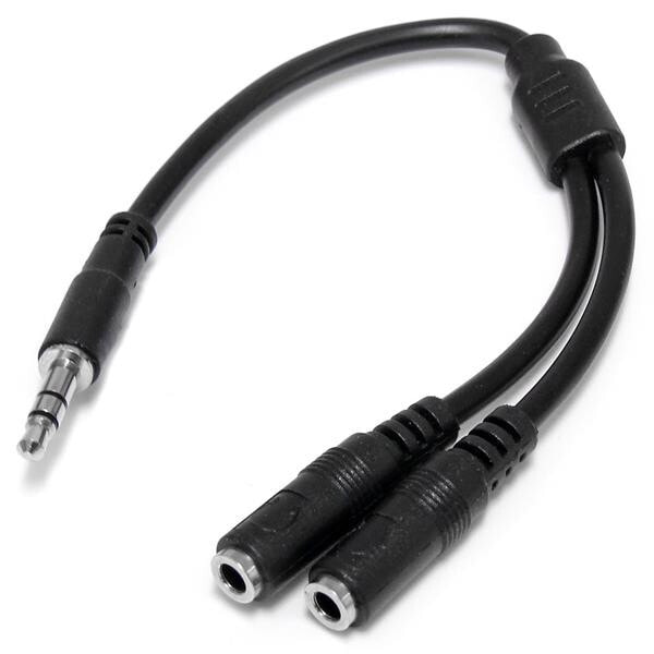 StarTech.com MUY1MFFS кабельный разъем/переходник 3.5mm 2x3.5mm Черный