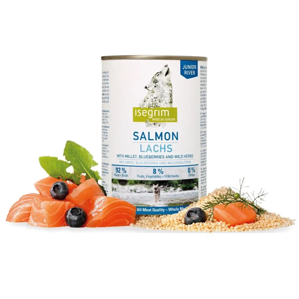 ISEGRIM Junior salmon wet dog food 400g