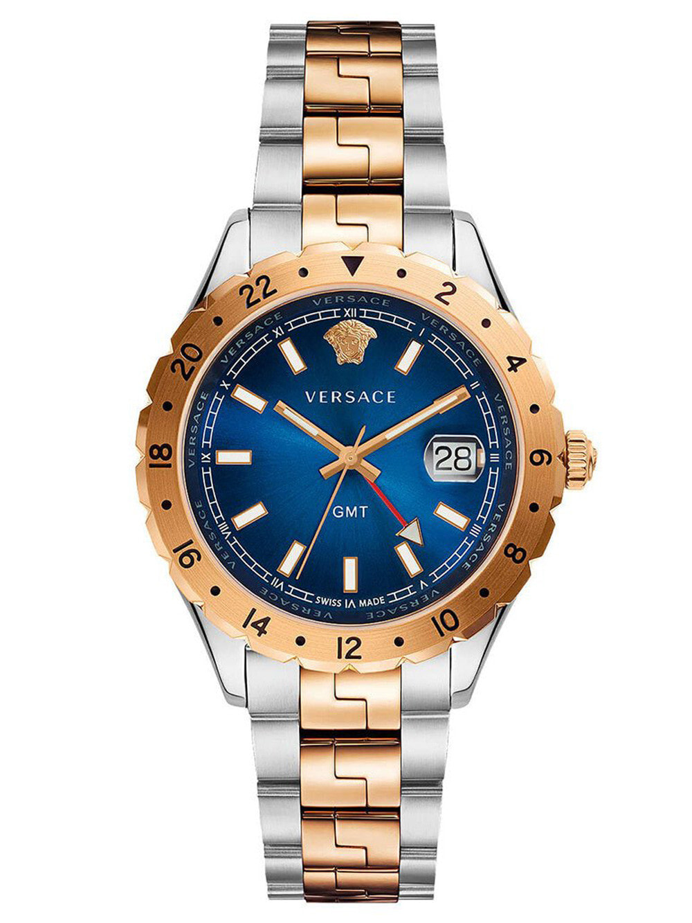 Мужские наручные часы с серебряным браслетом Versace V11060017 Hellenyium Mens 42mm 5ATM
