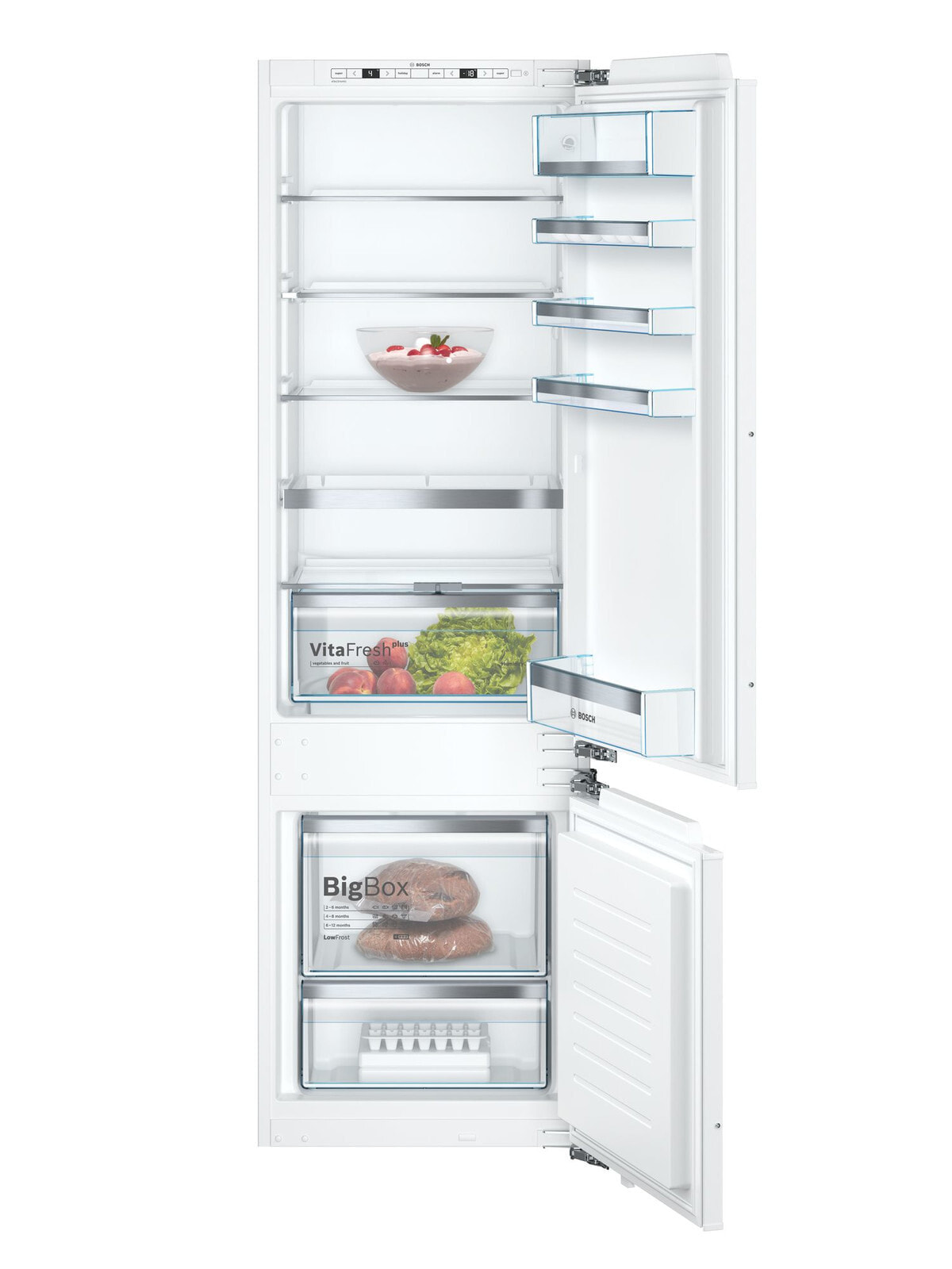 Bosch Serie 6 KIS87AFE0 холодильник с морозильной камерой Встроенный 272 L E Белый