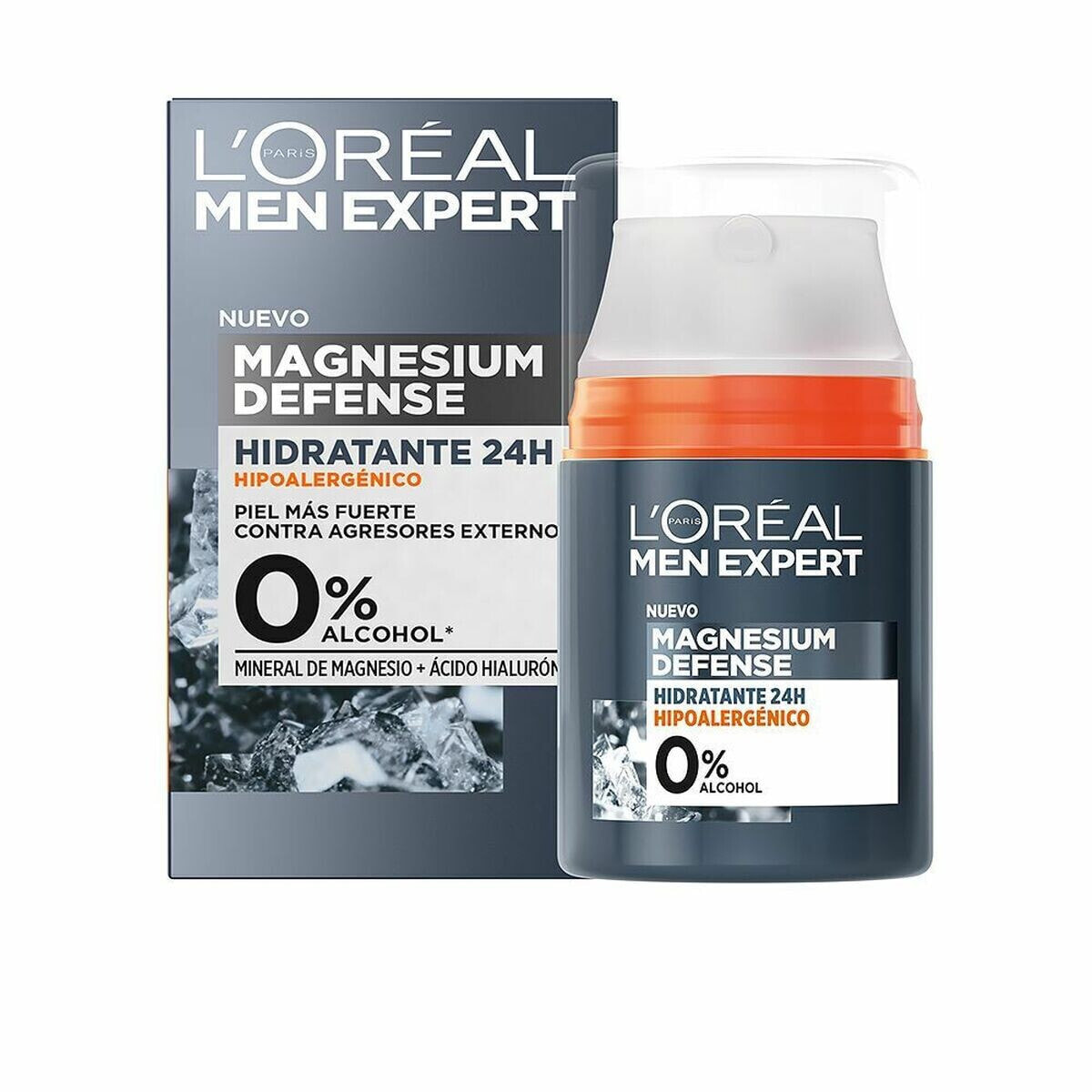Hydrating Facial Cream L'Oreal Make Up Men Expert Magnesium Defense 24 hours 50 ml