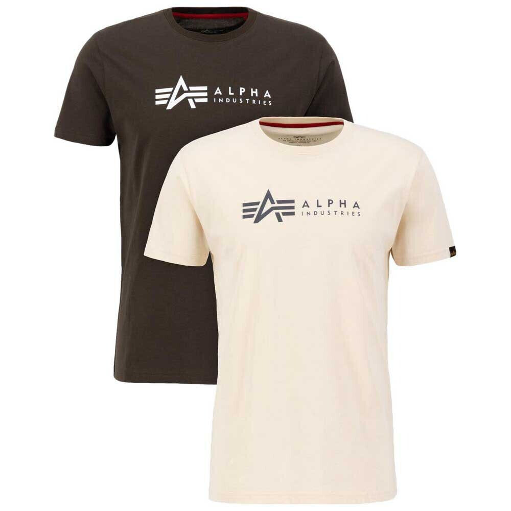 ALPHA INDUSTRIES Alpha Label Short Sleeve T-Shirt 2 Units