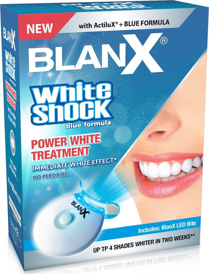 Зубная паста BlanX System wybielający White Shock pasta 50 ml+LED Bite