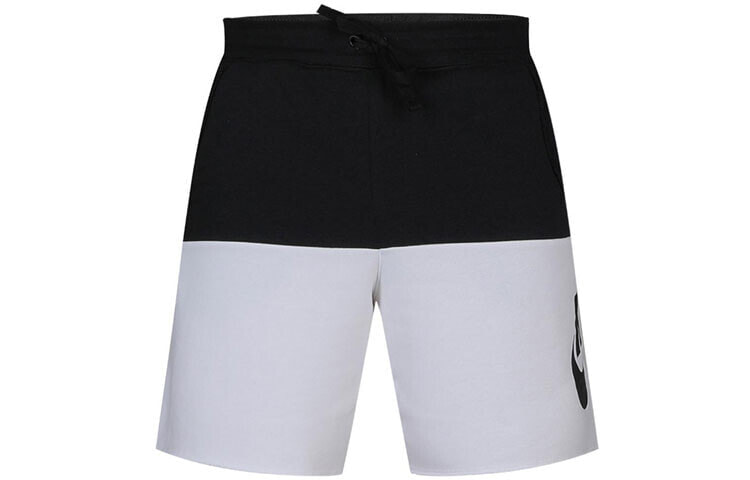 Nike 拼色大Logo运动短裤 男款 黑白色 / Шорты Nike Logo Shorts CJ4353-014