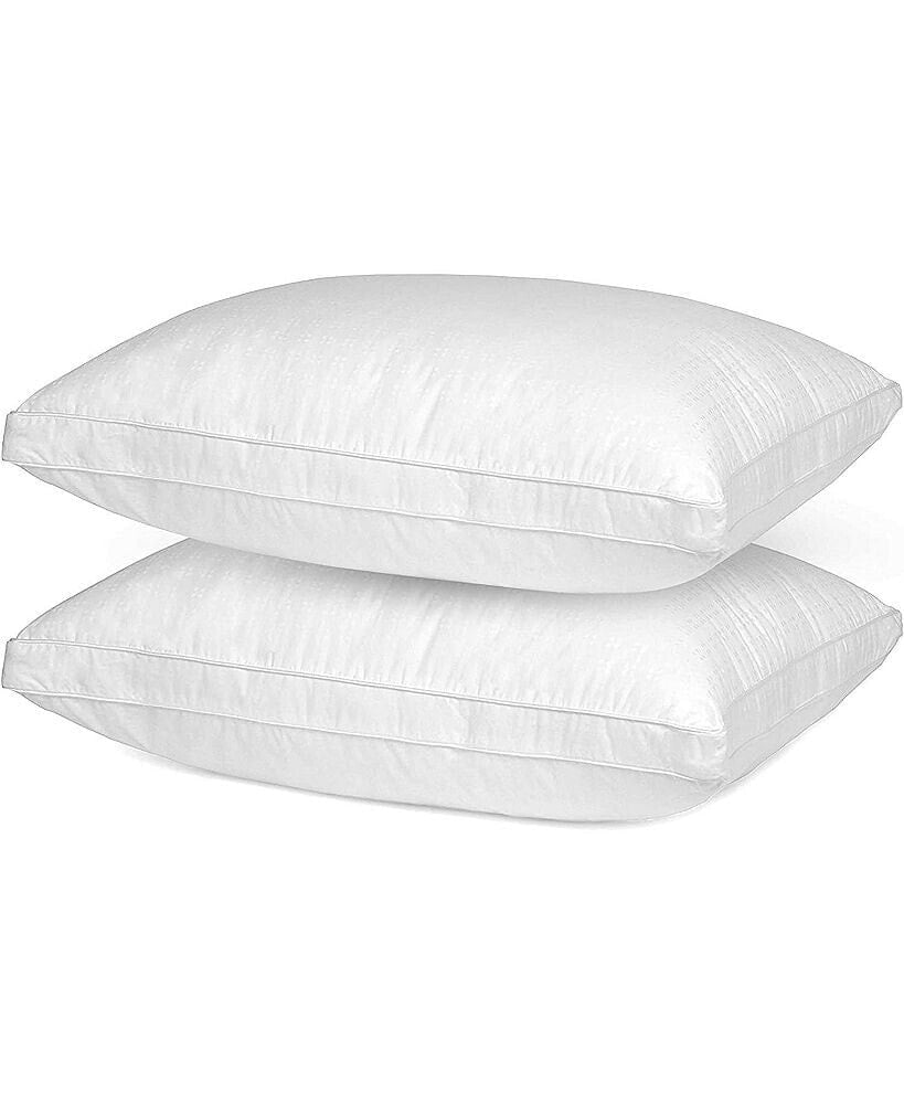 Mastertex maxi Cotton Microfiber Fill Breathable Pillow – White (2 Pack)