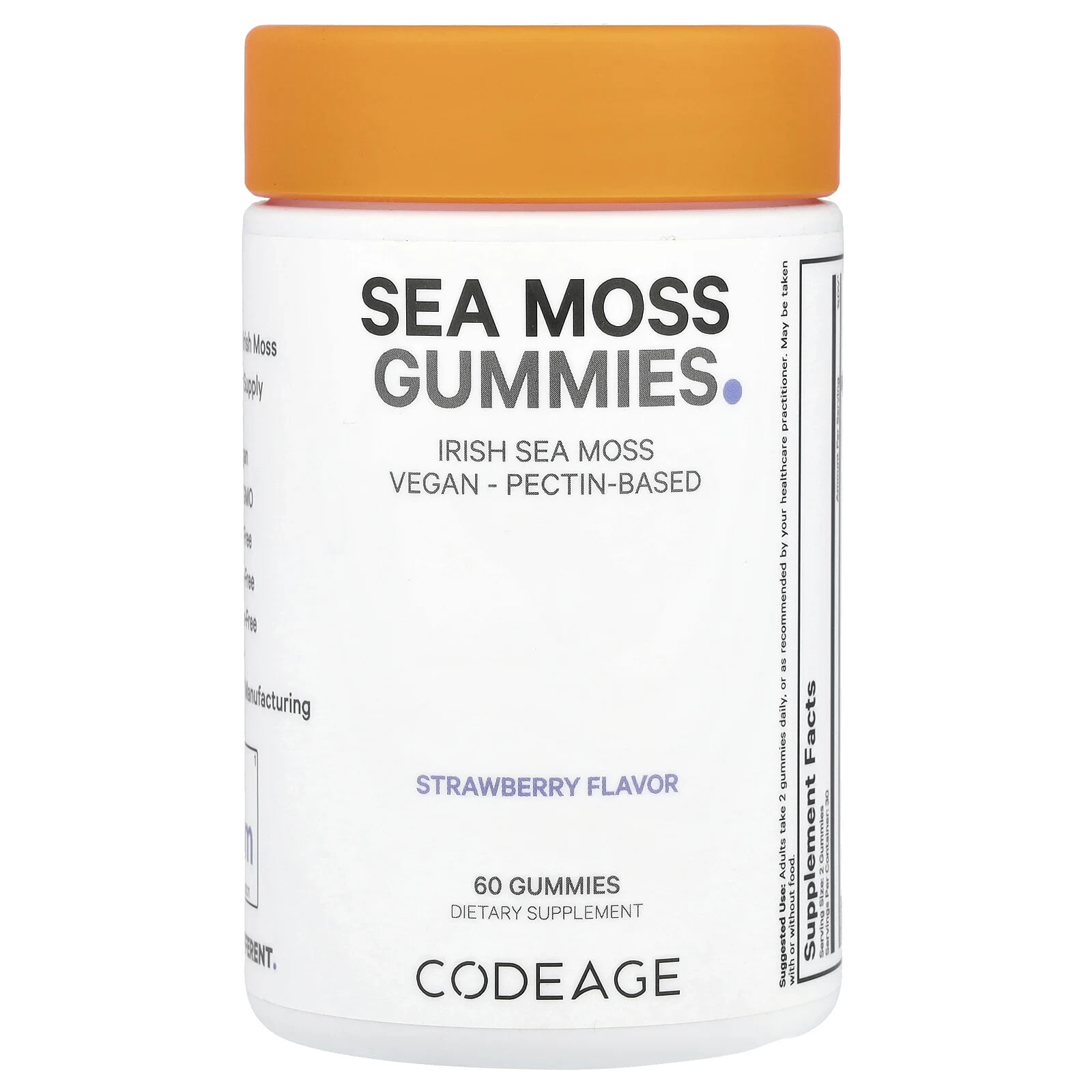 Sea Moss Gummies, Strawberry, 60 Gummies