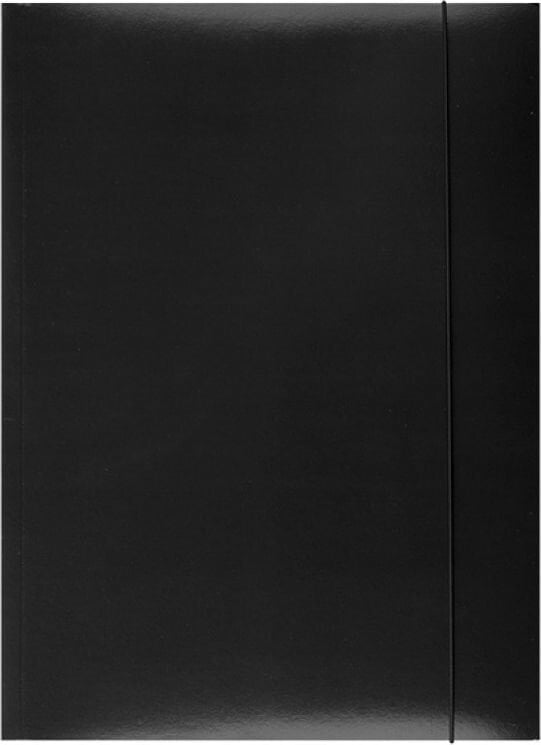 Office Products Teczka z gumką karton, A4, 300gsm, 3-skrz., czarna