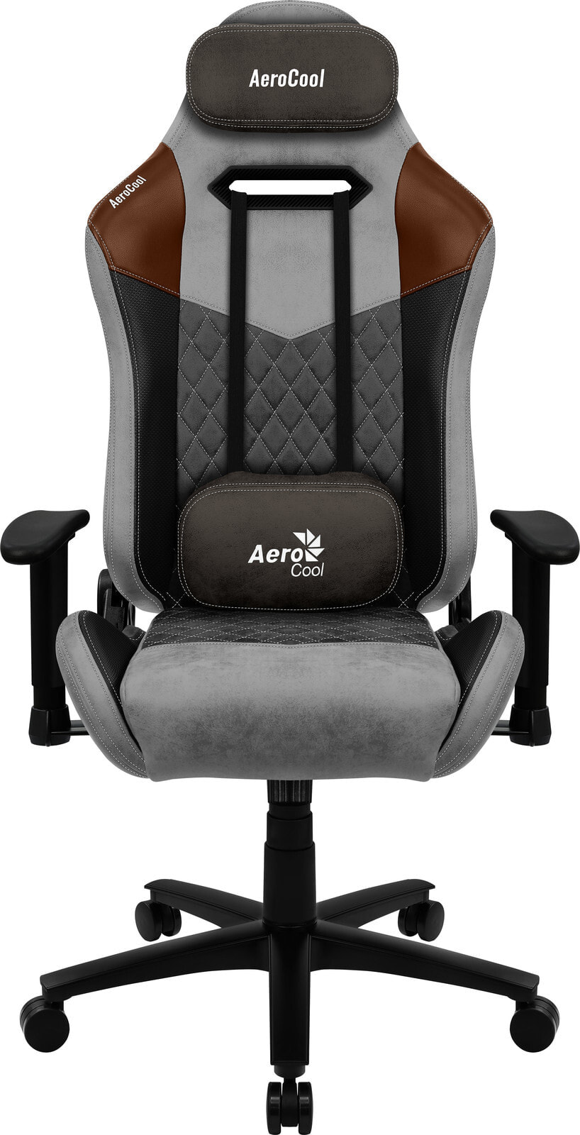 Aerocool DUKE AeroSuede Универсальное игровое кресло Черный, Коричневый, Серый DUKEGREY