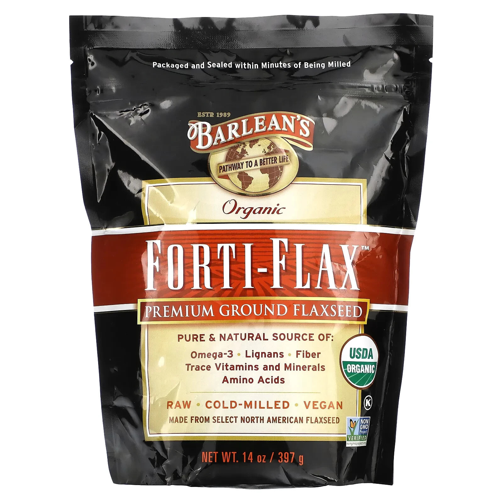 Organic Forti-Flax, Premium Ground Flaxseed, 16 oz (454 g)