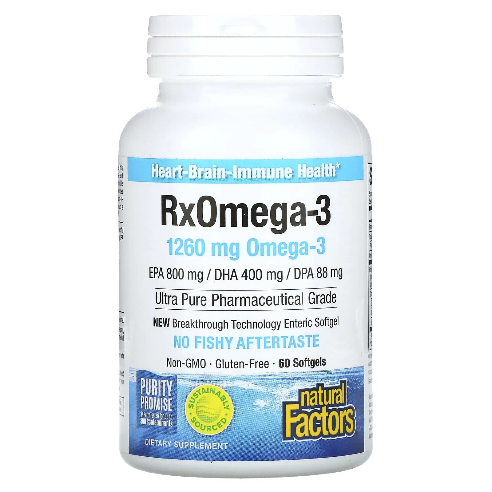 Natural Factors, Natural Factors, Rx Omega-3, рыбий жир, 400 мг ЭПК и 200 мг ДГК, 240 мягких таблеток