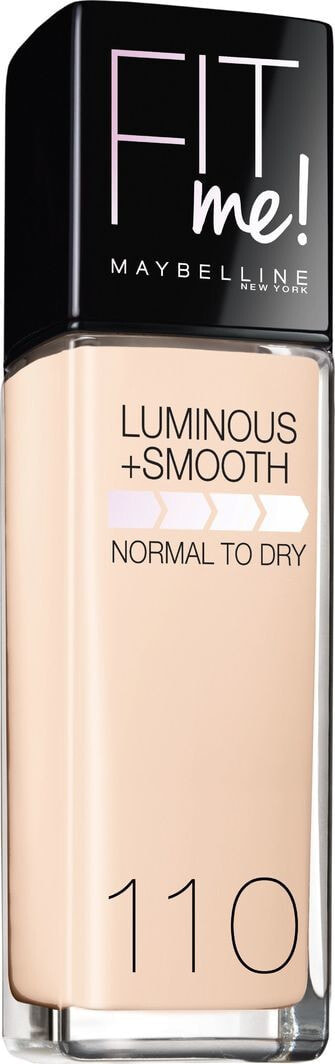 Maybelline Fit Me Luminous+Smooth Normal/Dry Skin No.110  Стойкий увлажняющий тональный крем для нормальной и жирной кожи 30 мл
