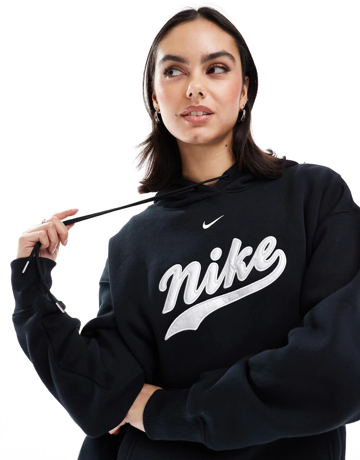 Nike – Trend Phoenix – Oversize-Kapuzenpullover in Schwarz