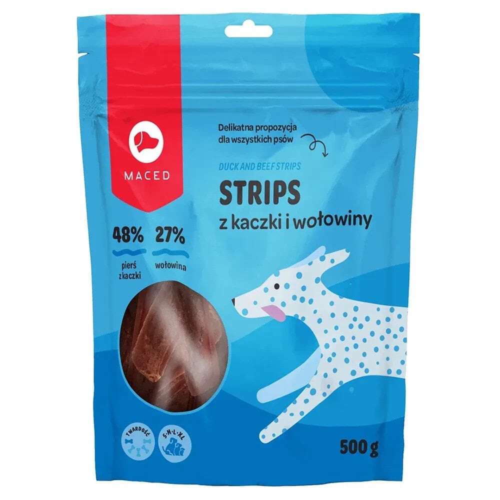 MACED Duck And Beef Strips dog treat 500g