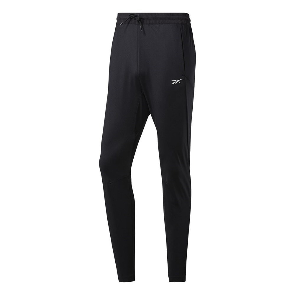Мужские брюки спортивные черные зауженные летние Reebok Workout Knit Pant