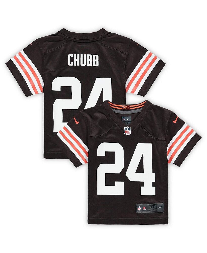 Nike boys and Girls Toddler Nick Chubb Brown Cleveland Browns Game Jersey