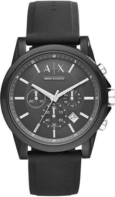 Мужские наручные часы с черным силиконовым ремешком AX1326 ARMANI EXCHANGE Tech Sport Chrono AX1326
