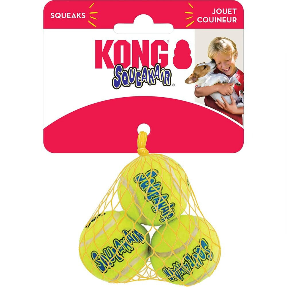 KRUUSE Kong Air Dog Squeaker Tennis Balls Toy 3 Units