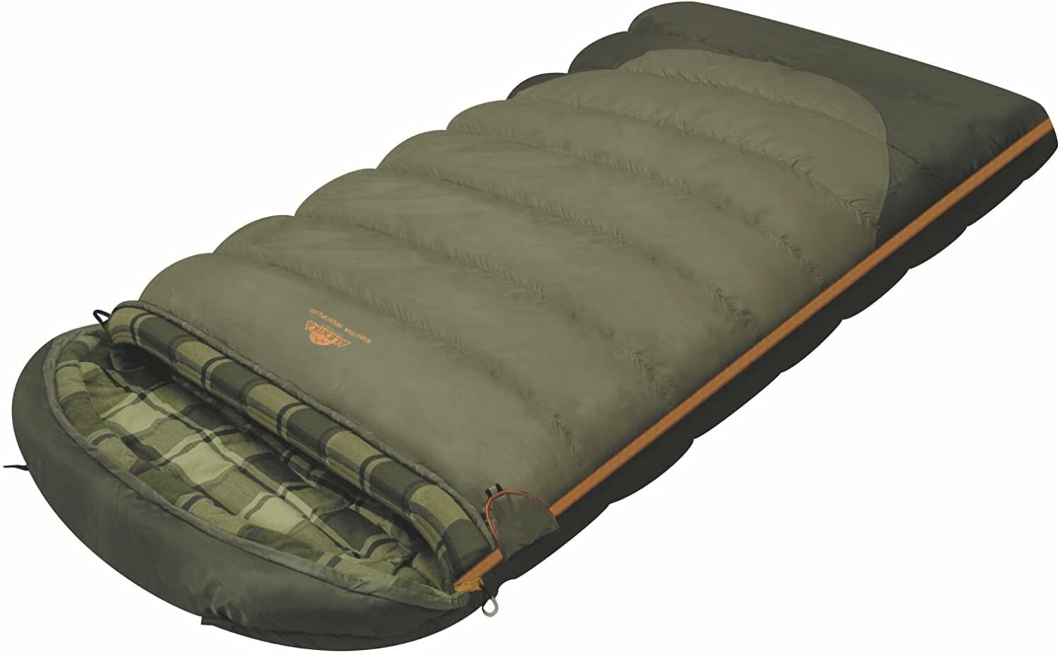 Alexika Siberia Wide Plus Sleeping Bag / Warm, Spacious, Rectangular 3-Season Sleeping Bag for Adults and Families / for Outdoor Camping in Low Temperatures down to 0 °C / 230 x100 cm