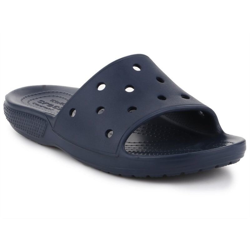 Мужские шлепанцы черные резиновые пляжные Crocs Classic Slide M 206121-410