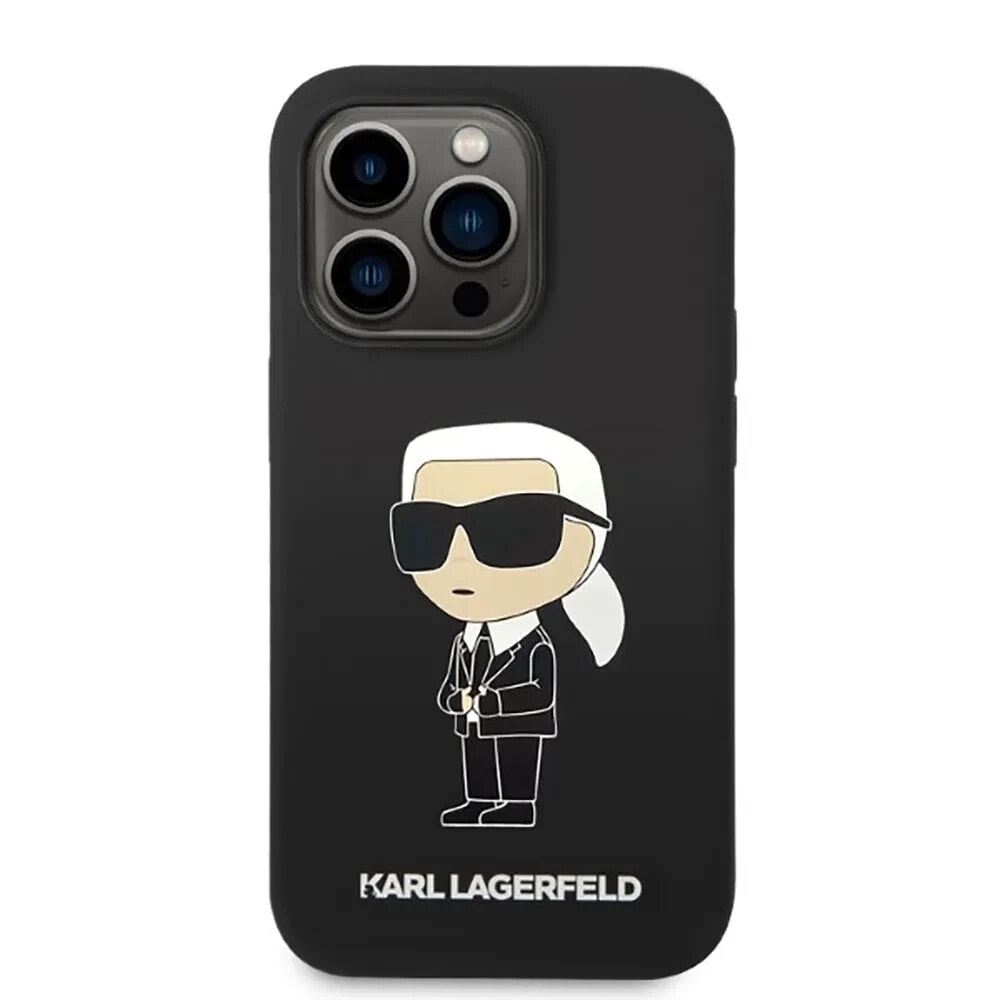 KARL LAGERFELD Klhmp14XSnikbck iPhone 14 Pro Max 6.7 Silicone Ikonik phone case