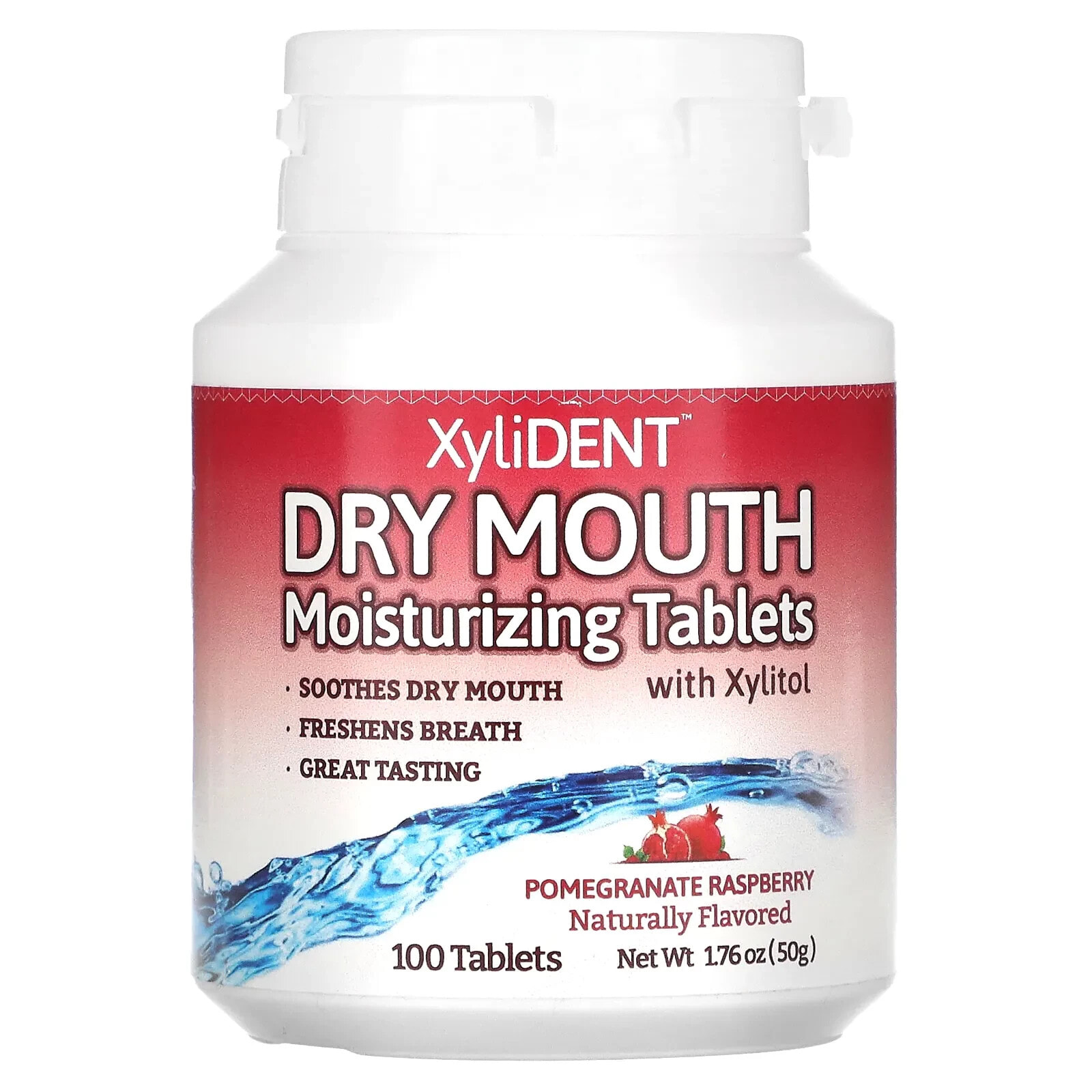 XyliDENT, Dry Mouth, увлажняющие таблетки с ксилитолом, грушанкой, 100 таблеток