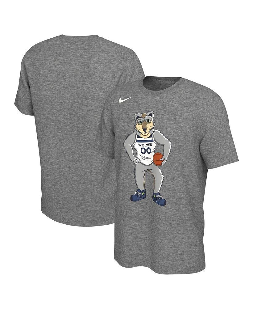 Nike men's and Women's Heather Charcoal Minnesota Timberwolves Team Mascot T-shirt