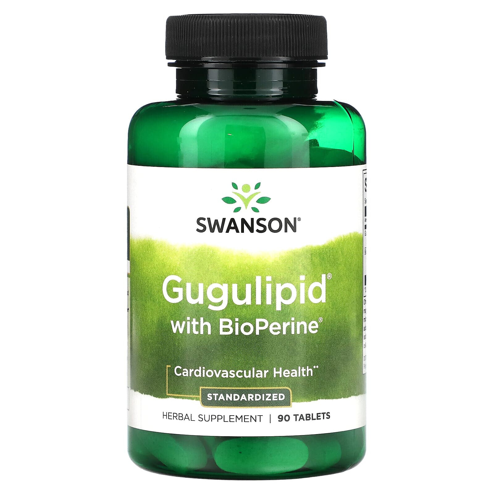 Swanson, Гугулипид с BioPerine, стандартизированный, 90 таблеток