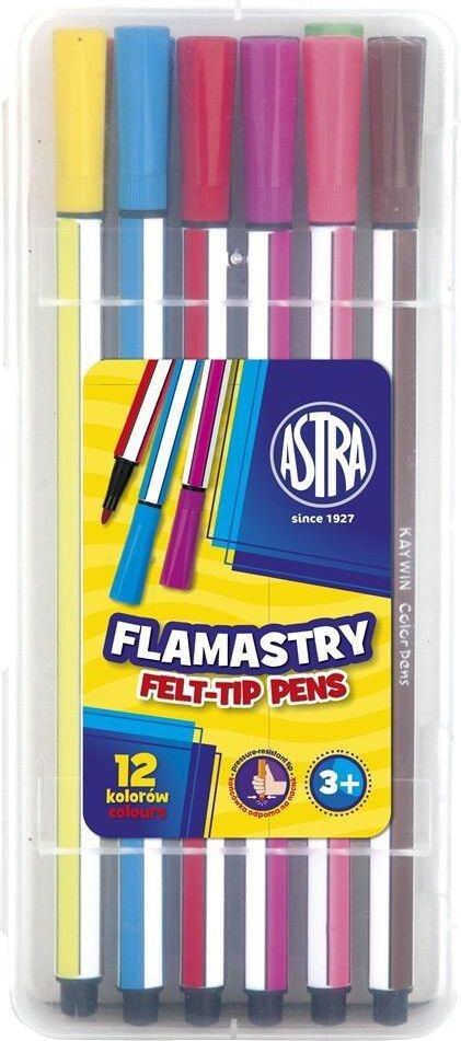 Astra Hexagonal felt-tip pens 12 colors (314115001)