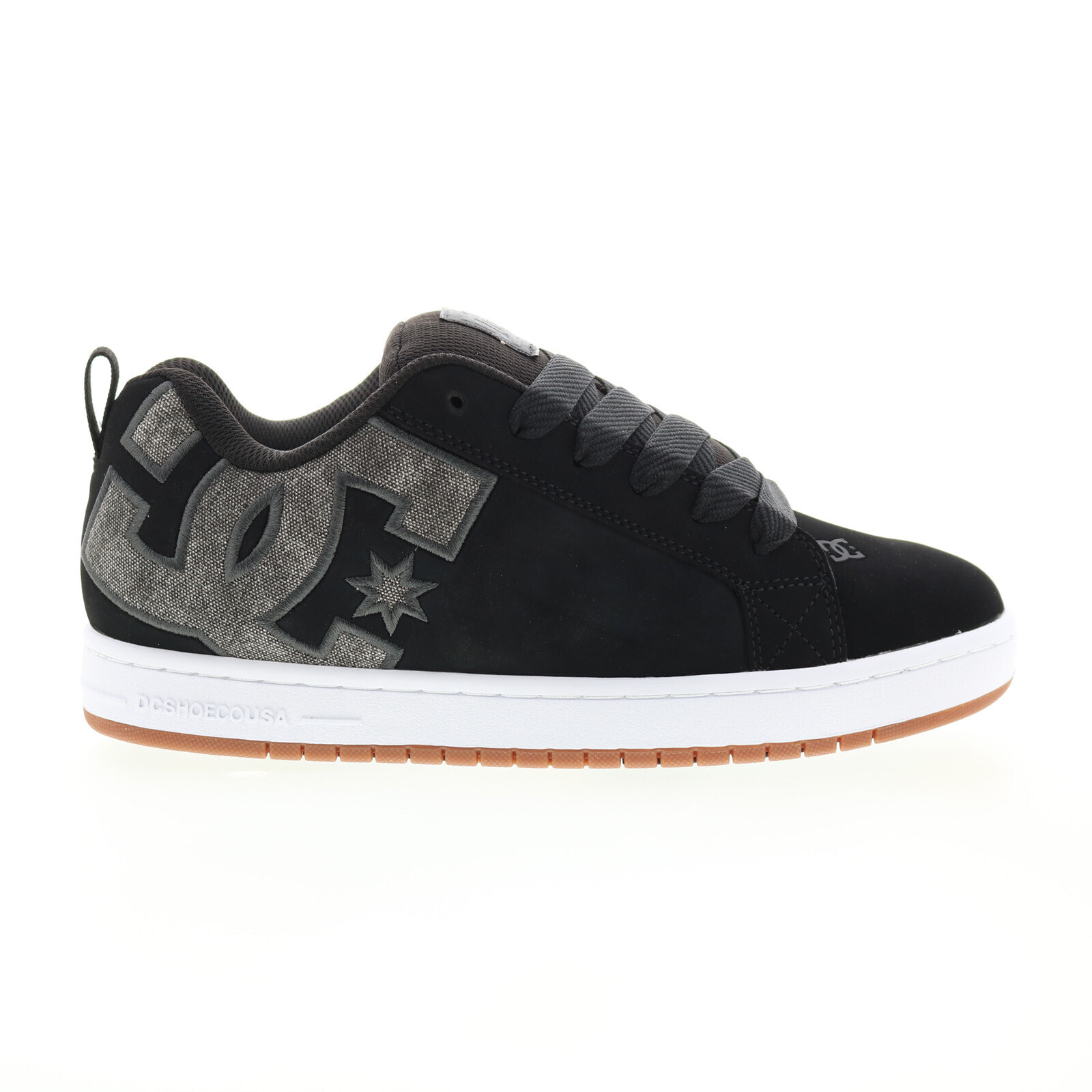 DC Court Graffik 300529-BW8 Mens Black Nubuck Skate Inspired Sneakers Shoes