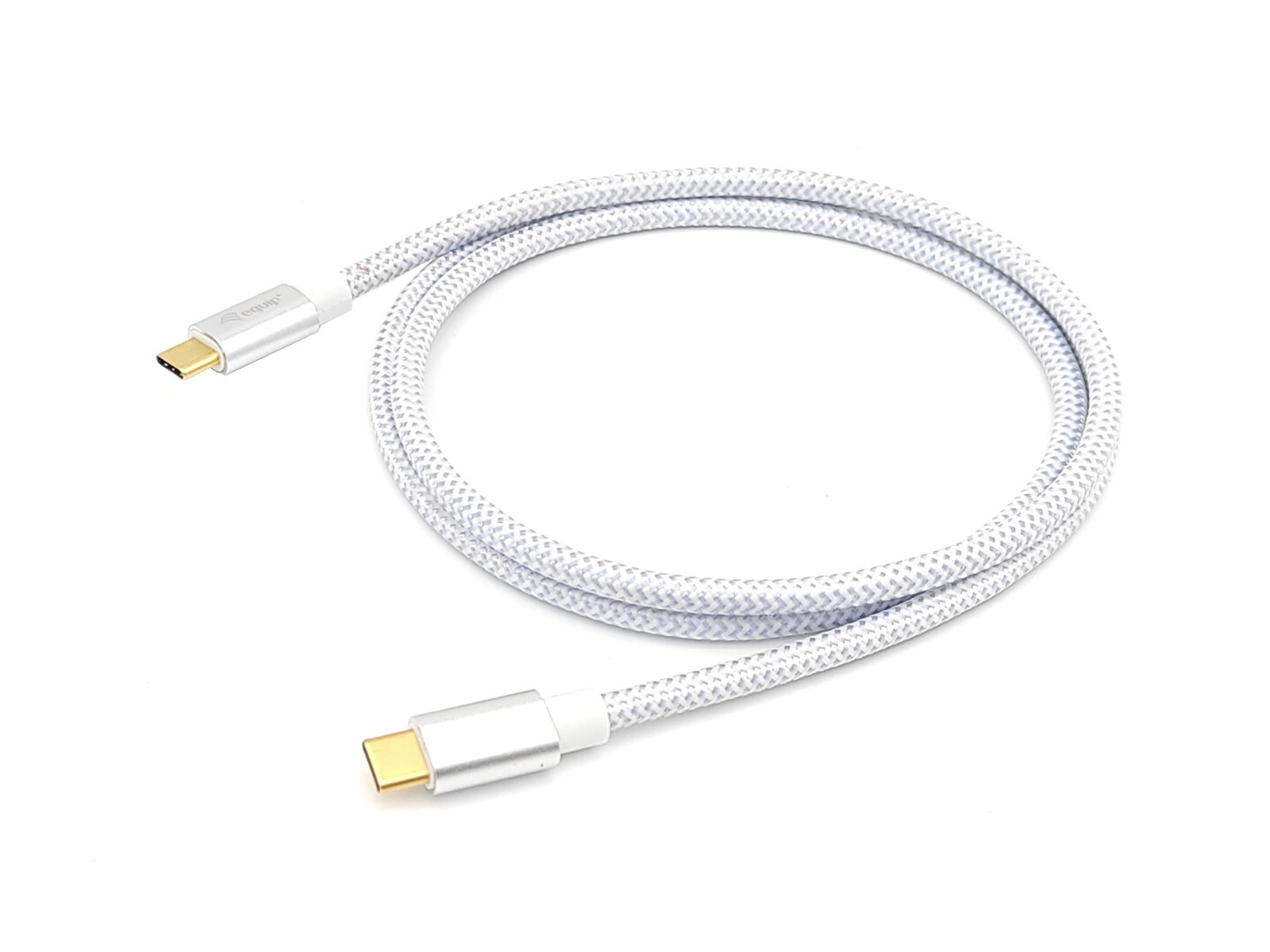 Equip 128356 USB кабель 1 m USB 3.2 Gen 2 (3.1 Gen 2) USB C Серебристый, Белый
